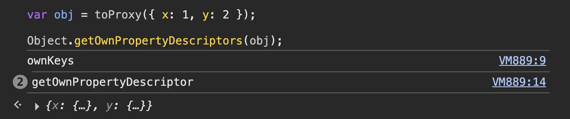 unexpected proxy handler firing