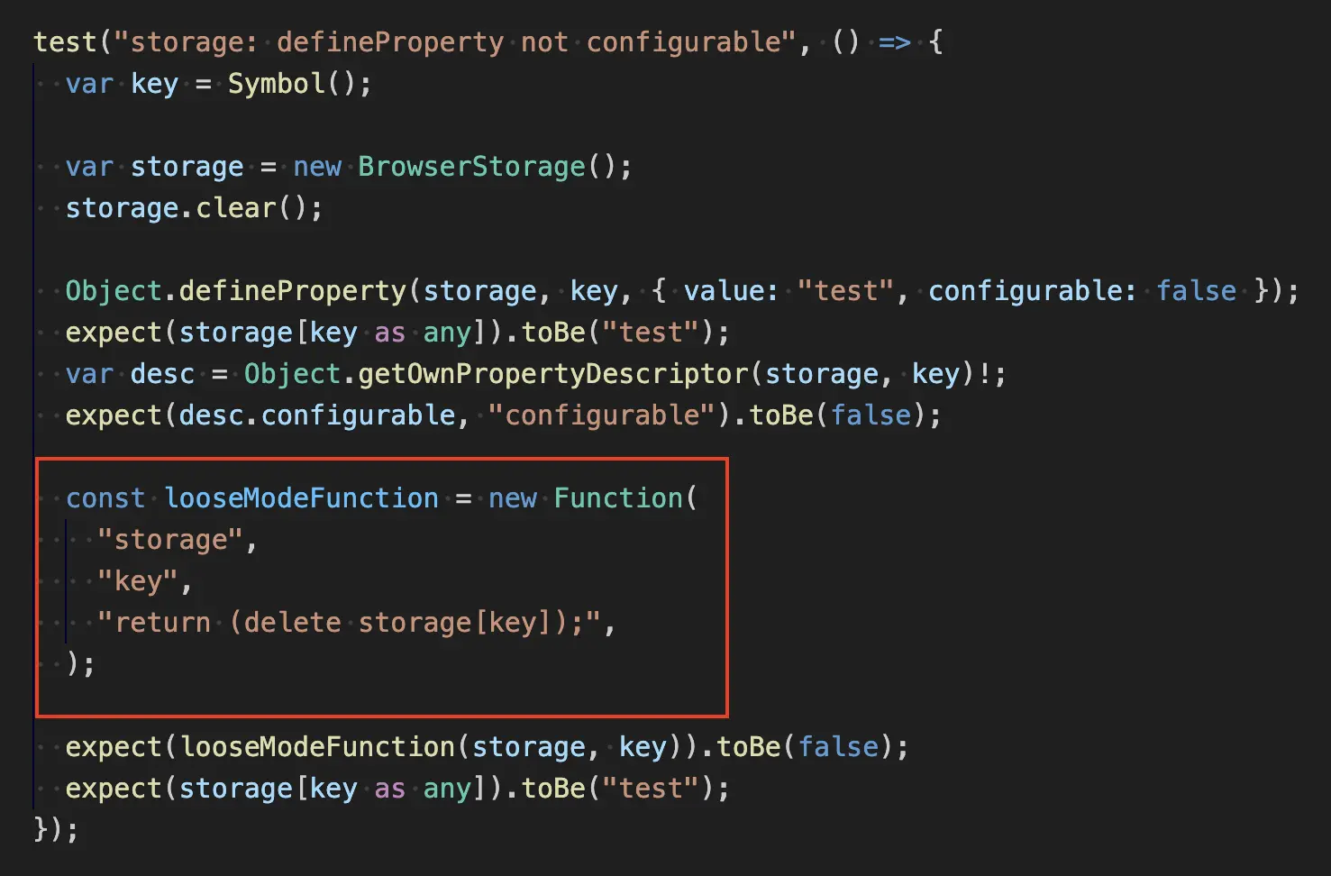 sloppy mode in strict mode