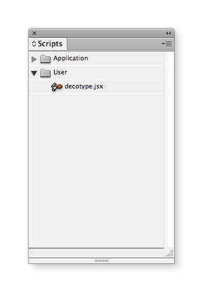 inDesign script panel